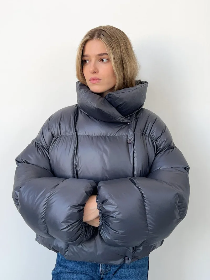 Padded Clothes Parkas Winter Women's Bread Clothes Padded Jackets Coats Trendy Street Short Hooded Padded Jackets Parkas Outwear