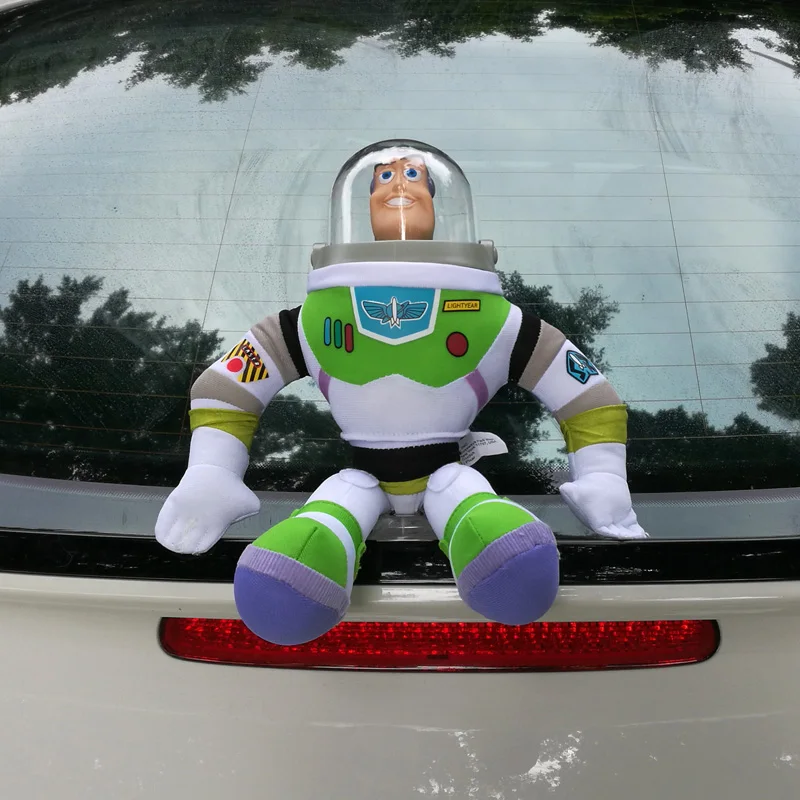Toy Story Sherif Woody Buzz Lightyear Car Dolls Toys Outside Hang Model Statue Cute Auto Accessories Car Decoration Doll Gift