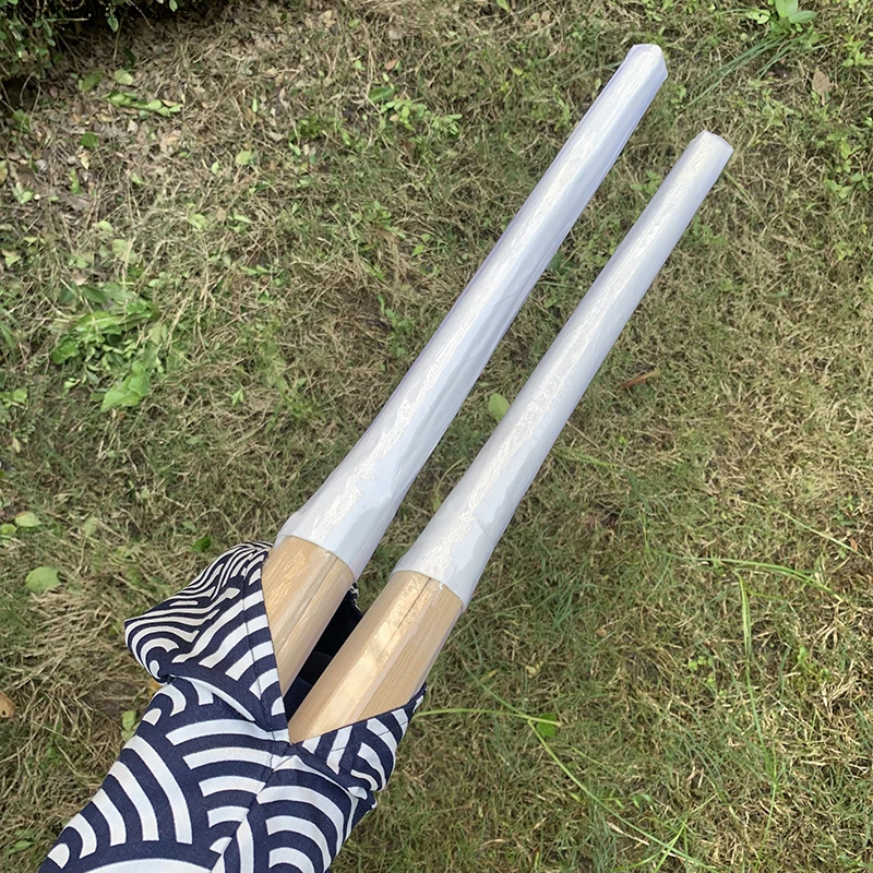 Kendo Sword Bag Bamboe messentas Japanse Aikido Iaido draagtas met riem Houd 2-zwaard katoen