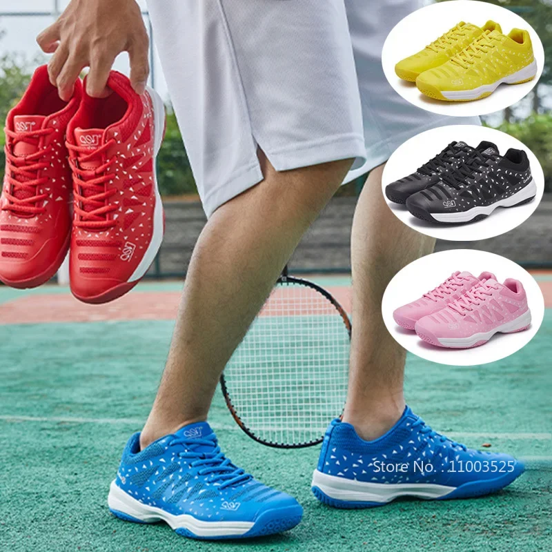 

Women Men Breathable Soft Badminton Shoes Unisex Ultra-light Volleyball Sport Shoes Anti-slip Tennis Workout Sneakers Size 35-44