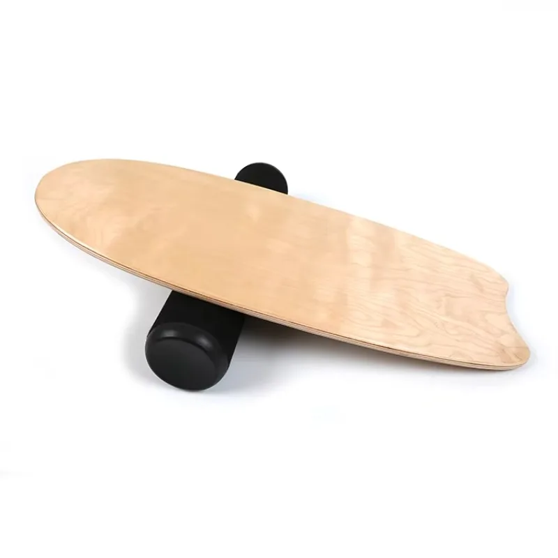 Tabla de Equilibrio Personalizada de Madera con Rodillo de Corcho para Surf, Esquí, Snowboard, Skateboard, Tabla de Equilibrio para Entrenamiento