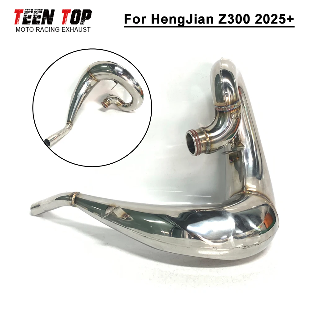 Motorcycle Exhaust Header For HengJian Z300 Front Exhaust Pipe Stainless Steel Offroad Bike Eacape 30mm Z300 Tube 2025+