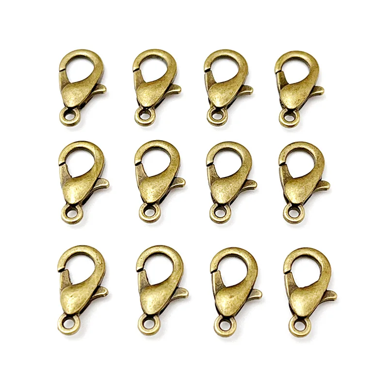 500-1000 Stück 302 Metallbeschichtete Weißk-Legierung Karabinerverschlüsse DIY Zubehör für Handgefertigte Halsketten und Armbänder – Detail 4
