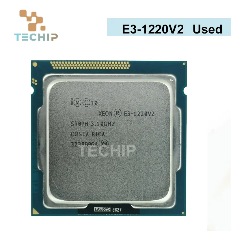 100% Origianl  Xeon E3 1220v2 Processor E3-1220 v2 3.1 GHz Quad-Core CPU 8M 69W LGA 1155 Xeon V2 Support B75 Motherboard