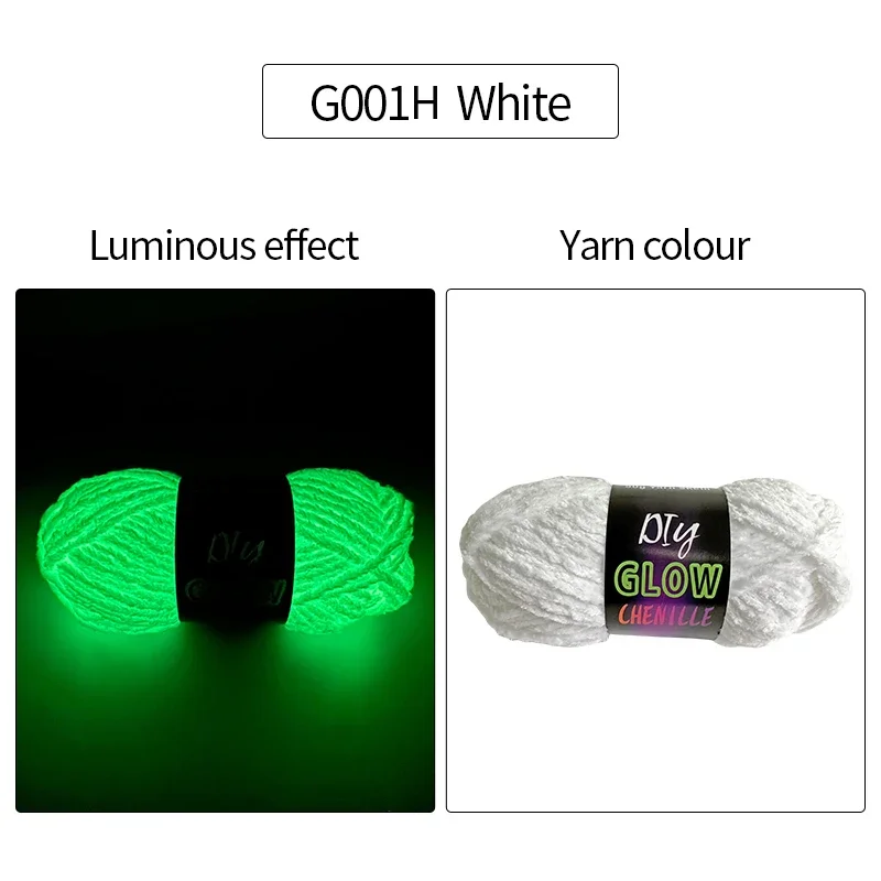 Luminous Knitting Yarn Glow In The Dark Polyester Chunky Yarn Hand Knitted Crochet DIY Wool Yarn Threads For Sweater Hat Making