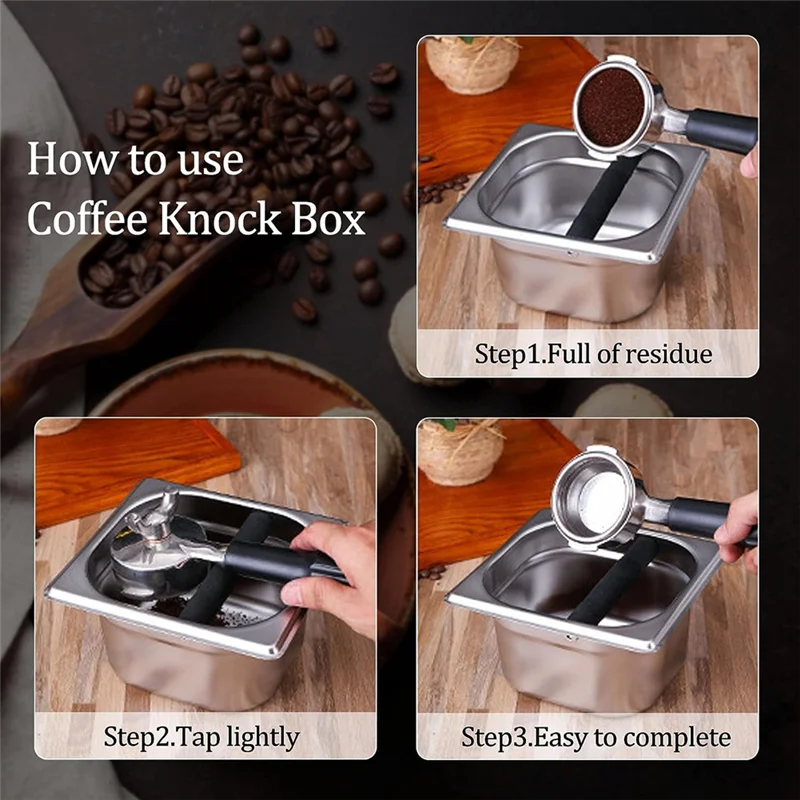 1 قطعة سعة القهوة المطحونة دلو الفولاذ المقاوم للصدأ الحليب مقهى علبة القهوة الفضة