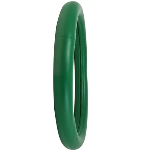 

18 Inch Solid Green Steering Wheel Cover With Matching Green Thread Detail