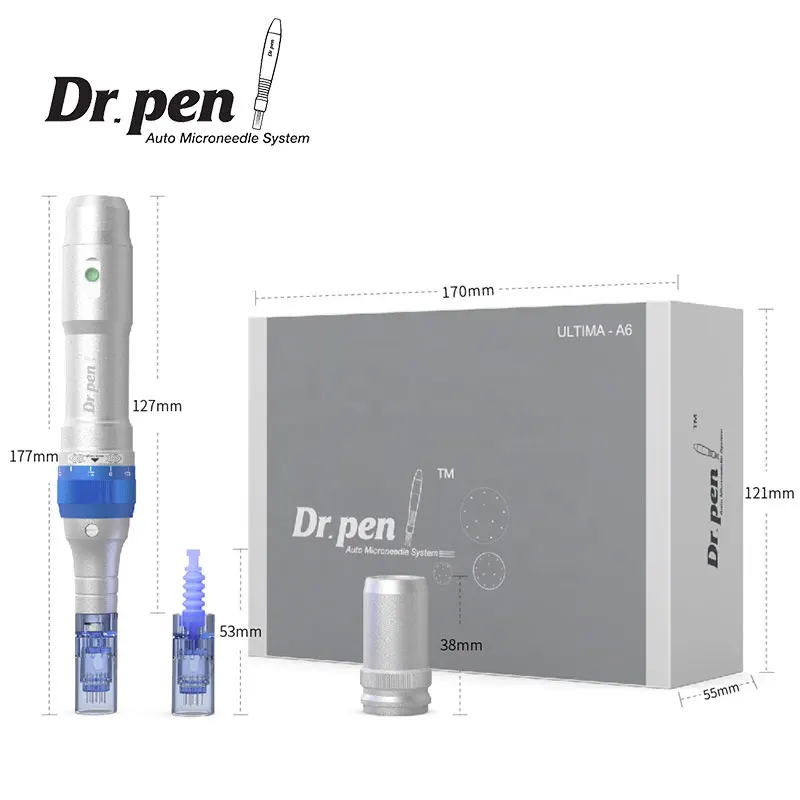 Original Dr pen A6 Electric Dermapen Professional Microneedling Stamp Device With Rechargeable Battery For Facial Skin Car