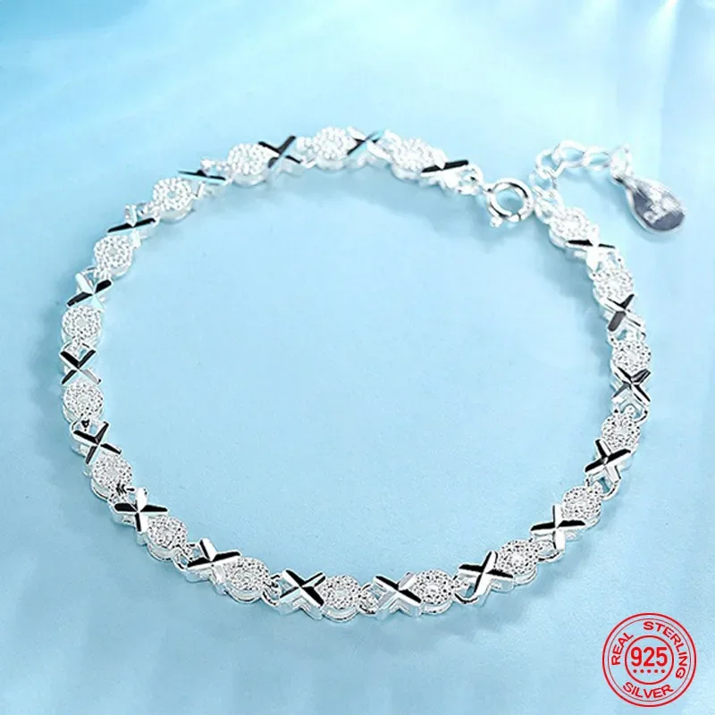 High Quality 925 Sterling Silver Fashion Multiple Styles Bracelet Chain For Women Fashion Wedding Party Beautiful Jewelry Gift