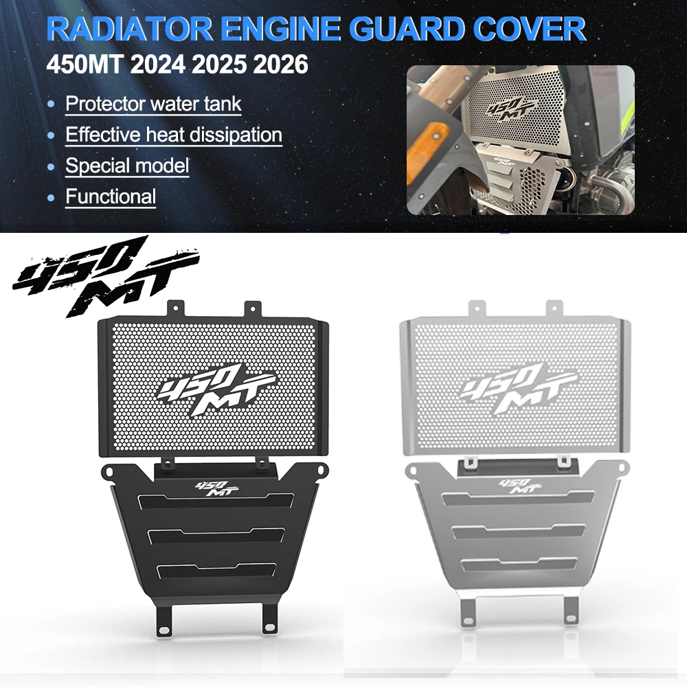 

450MT Motorcycle Accessories Radiator Guard Engine Skid Plate Cover For CFMOTO CF MOTO 450 MT MT450 IBEX450 Ibex 450 2024 2025