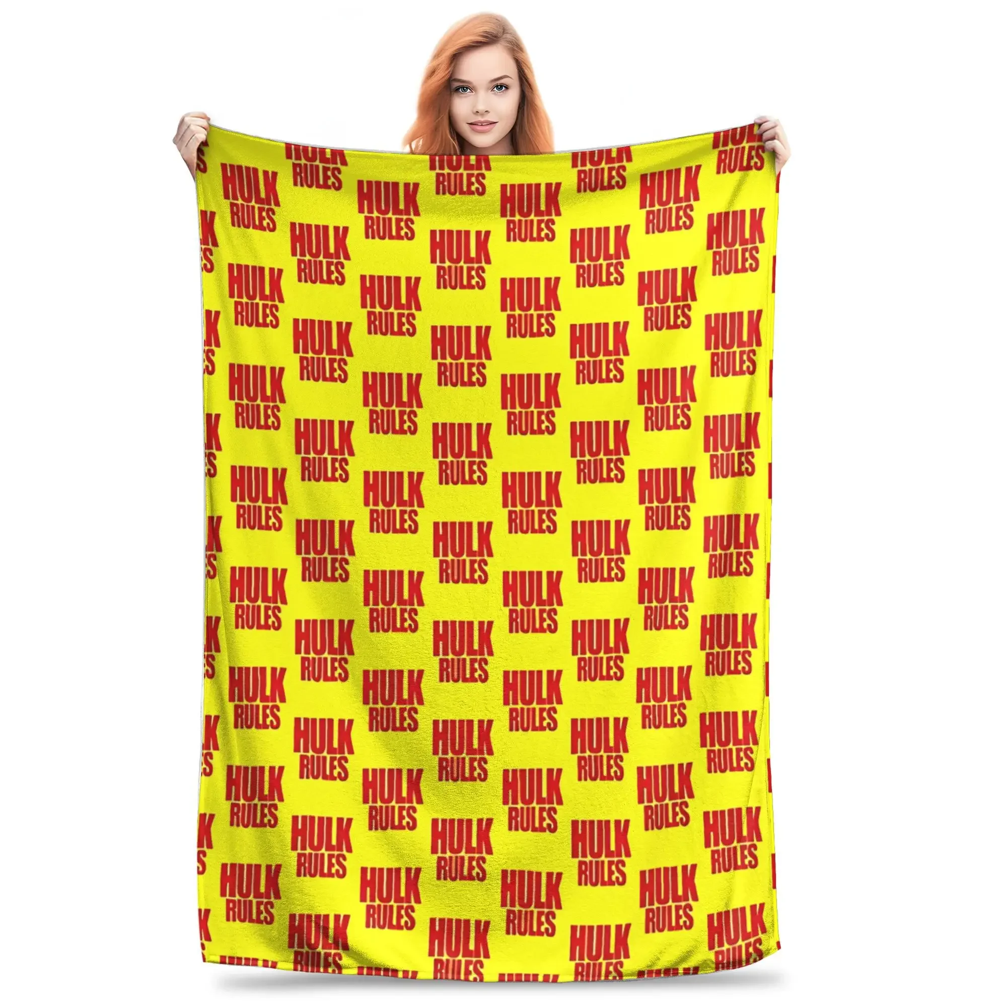 

Hulk Hogan Wrestling Legend Warm Flannel Throw Blanket for Living Room Bed Sofa Cover