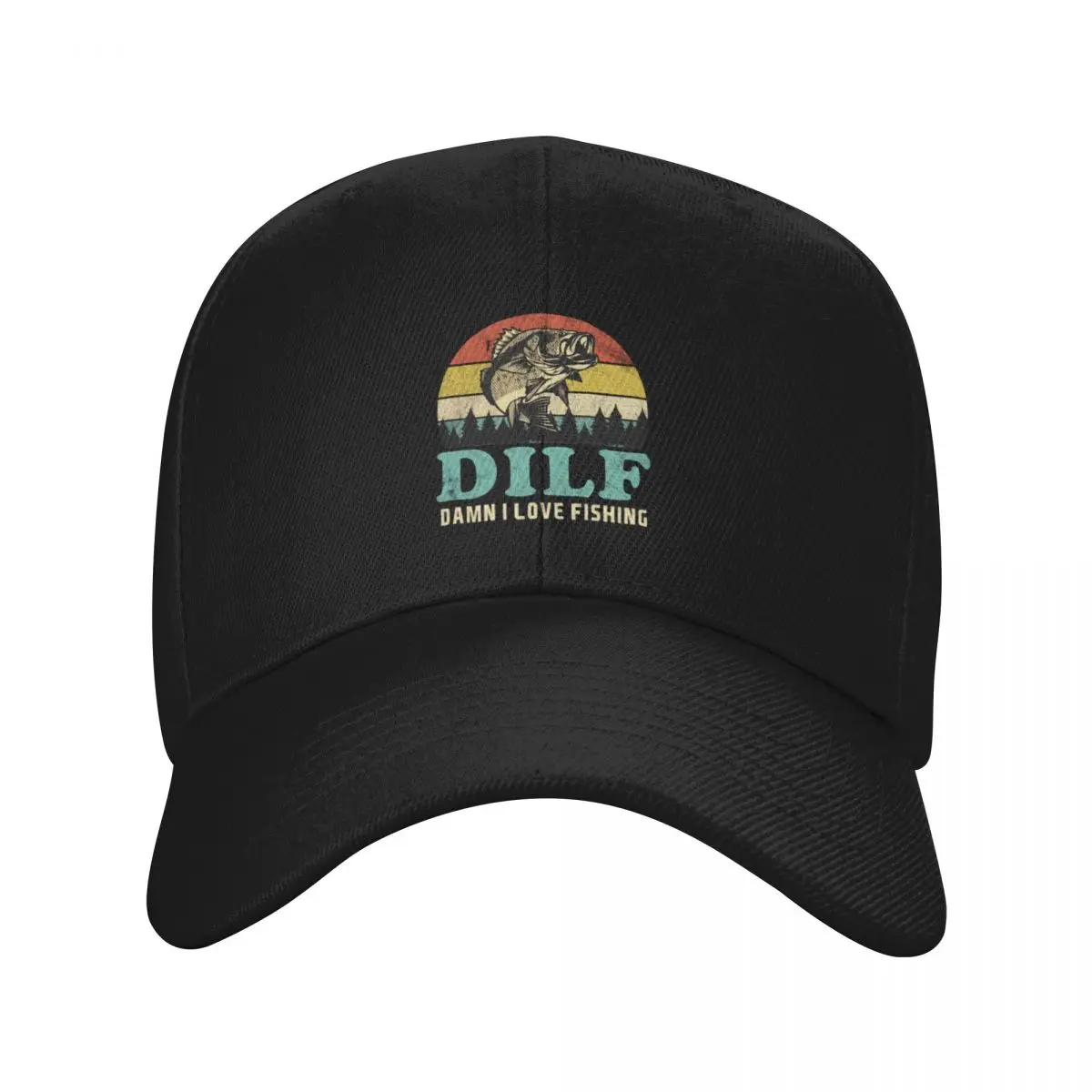 

DILF - Damn I Love Fishing Baseball Cap hats on offer Beach Outing Brand Man cap For Man Women's