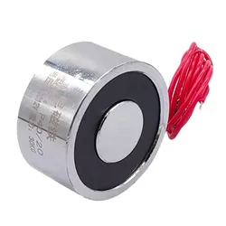 24V Cylinder Electric Magnet P40/20 Lifting 30Kg 300N Electro Magnet 12V Solenoid Electromagnet 5V 6V