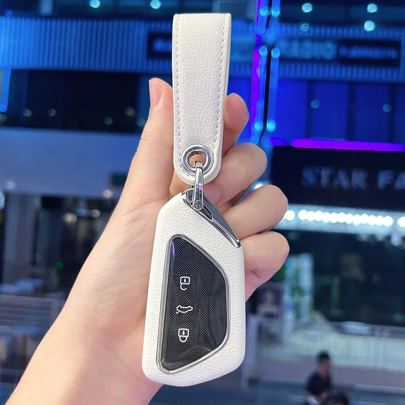 

For Volkswagen Golf Teramont Talagon Tavendor ID3 Simple Style Leather + TPU Car Remote Key Case Cover