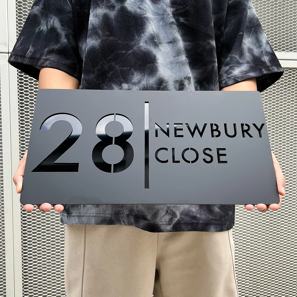 

Custom 3D Exterior House Number Plate Acrylic Cutting Plate Personalized Outdoor Residential Street Number Plate Door Sign Gift