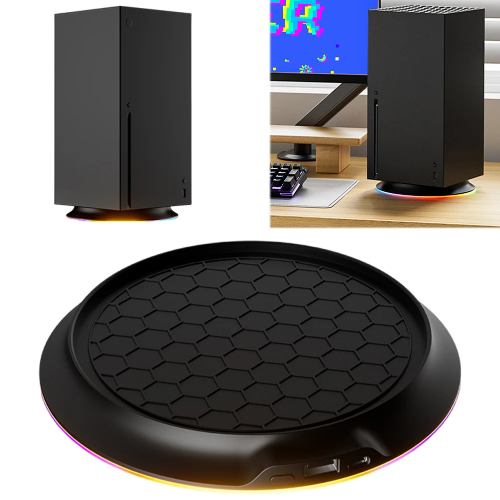 

Vertical Cooling Stand for Xbox Series X Console Anti-Slip Stand Cooling Station RGB Cooler Docking Game Console Accessories