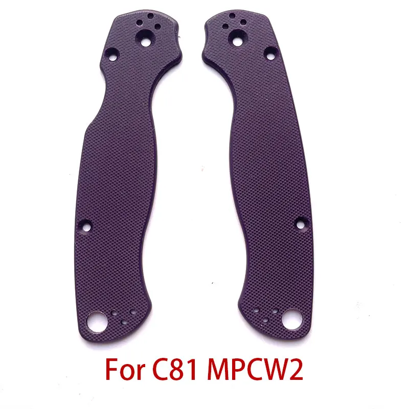 1pair G10 Material Knife Handle Patch Grip for Spider Para2 C81 MPCW2 DIY Making Accessories Parts