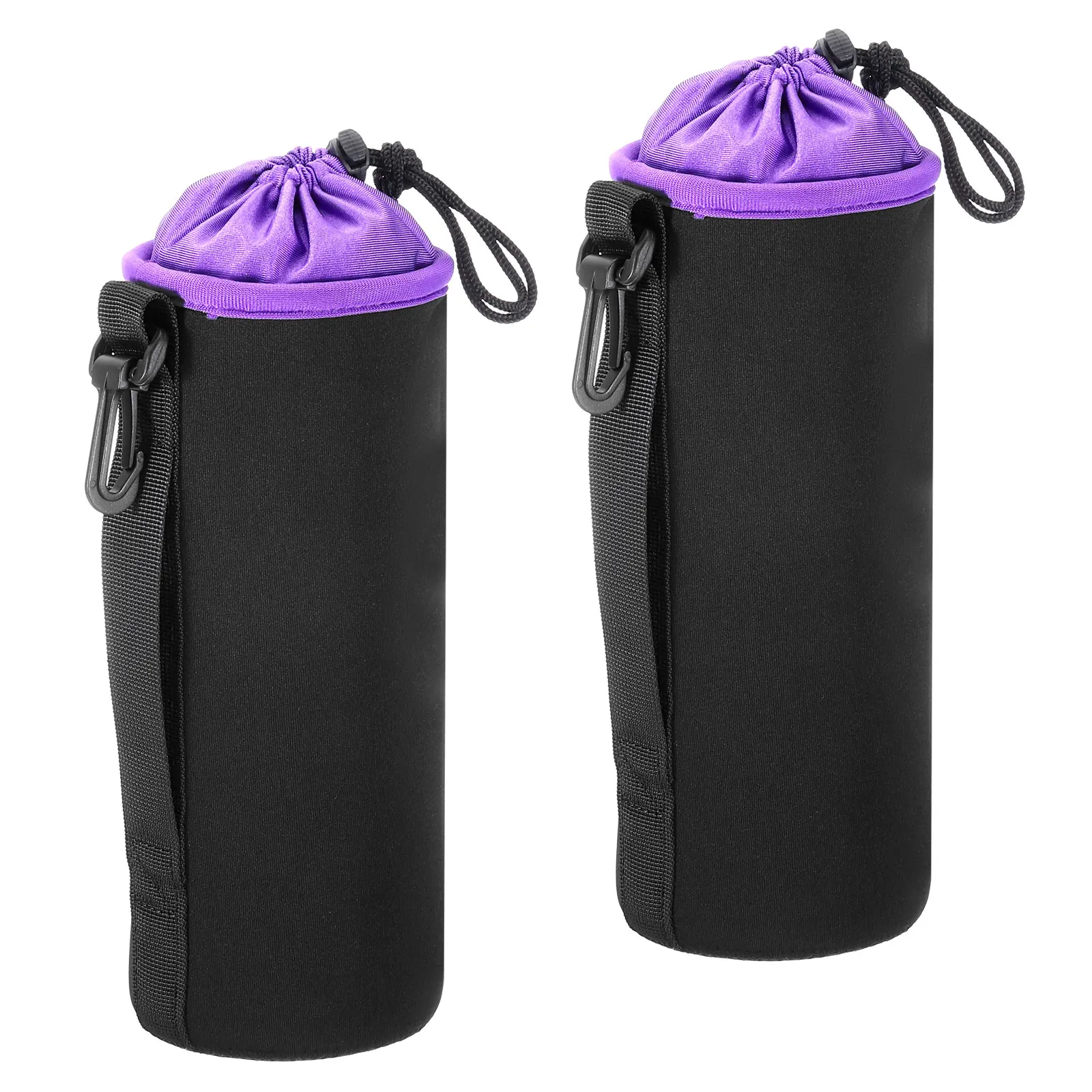

2Pcs Camera Lens Bag 3.7"IDx9.8"H Cylindrical Drawstring Lens Pouch with Thick Protective Neoprene Lens Case for DSLR Camera Len
