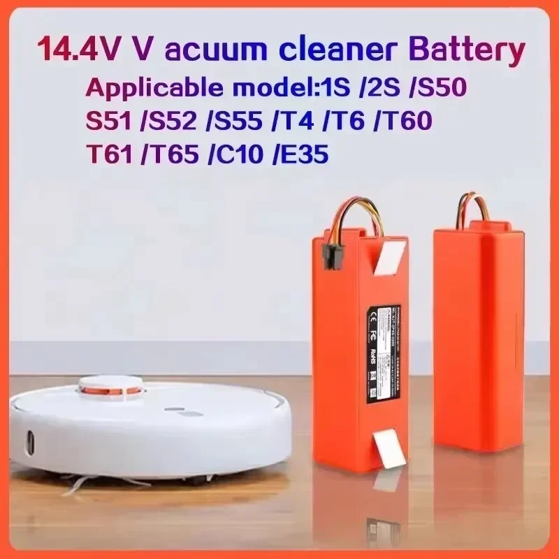 100% Original BRR-2P4S-5200S Robotic Vacuum Cleaner Replacement Battery For Xiaomi Roborock S55 S60 S65 S50 S51 S5 MAX S6 Parts