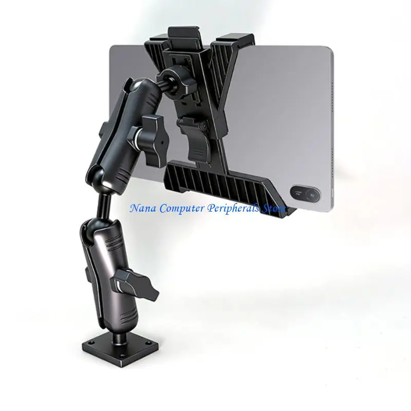 F68C Wall Mounted Tablet and Phone Holder with Screw Base and Swivels Head for Tablets
