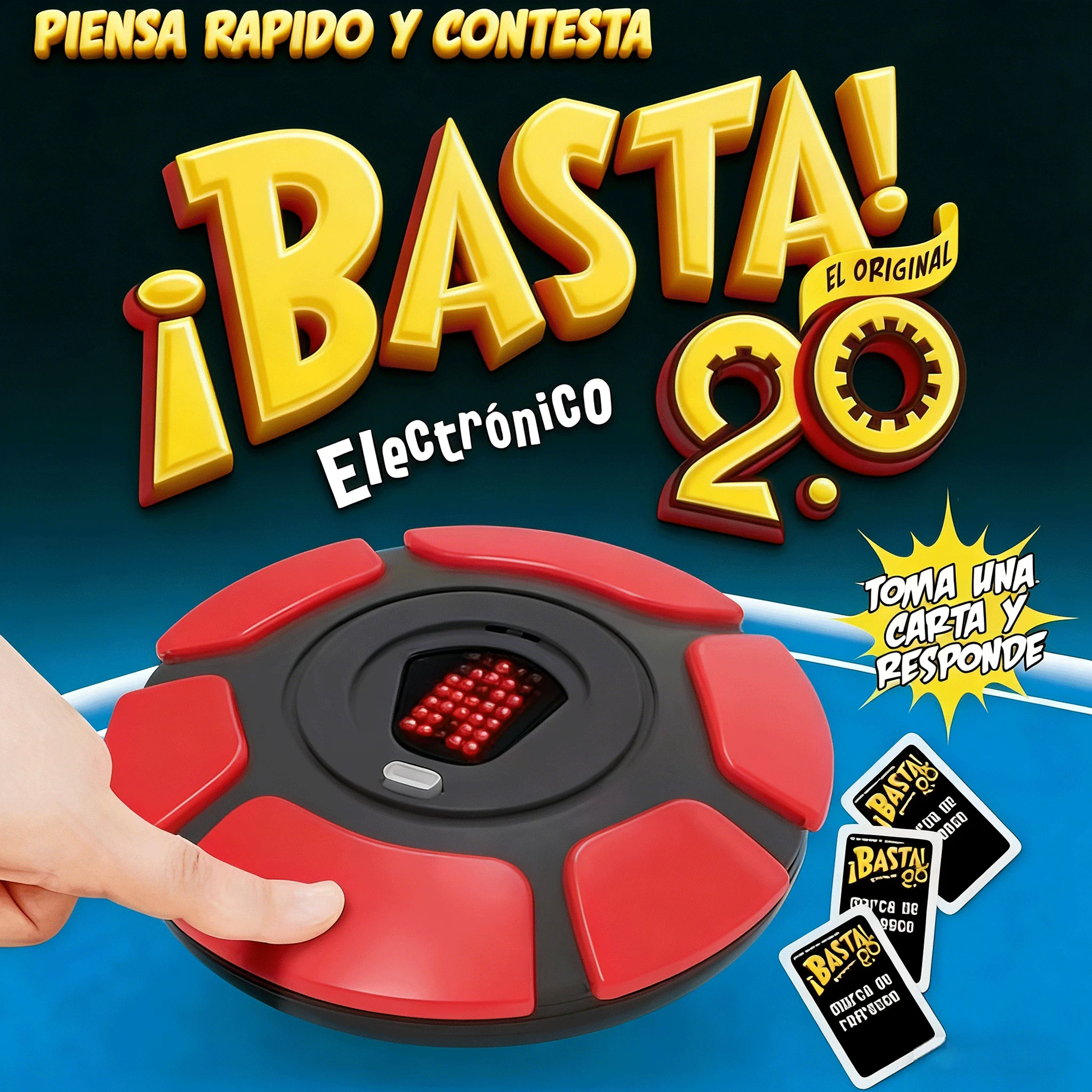 

Новая улучшенная испанская игра Basta 2.0: Настольная интерактивная игра-головоломка с отбиванием букв для всей семьи, для вечеринок, антистресс-игрушка