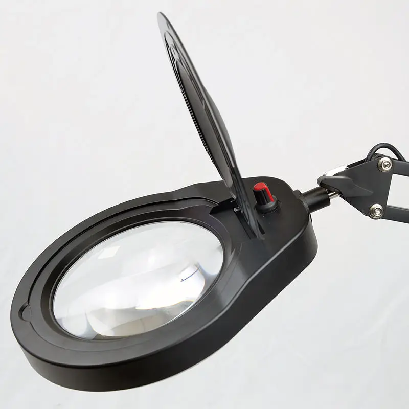 Lampu Meja dengan Kaca Pembesar 80 LED Tiga Mode Lampu Warna untuk Alat Jahit Kerajinan Membaca dan Salon Kuku PD178T