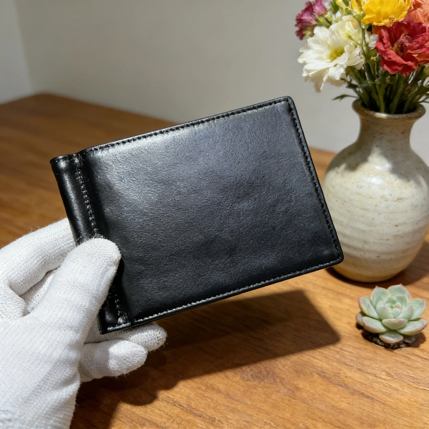 Handmade US Dollars Wallets Luxury Leather Collection Meisterstück Business Card Holder Mini Clutch Money Clips Holiday Gift