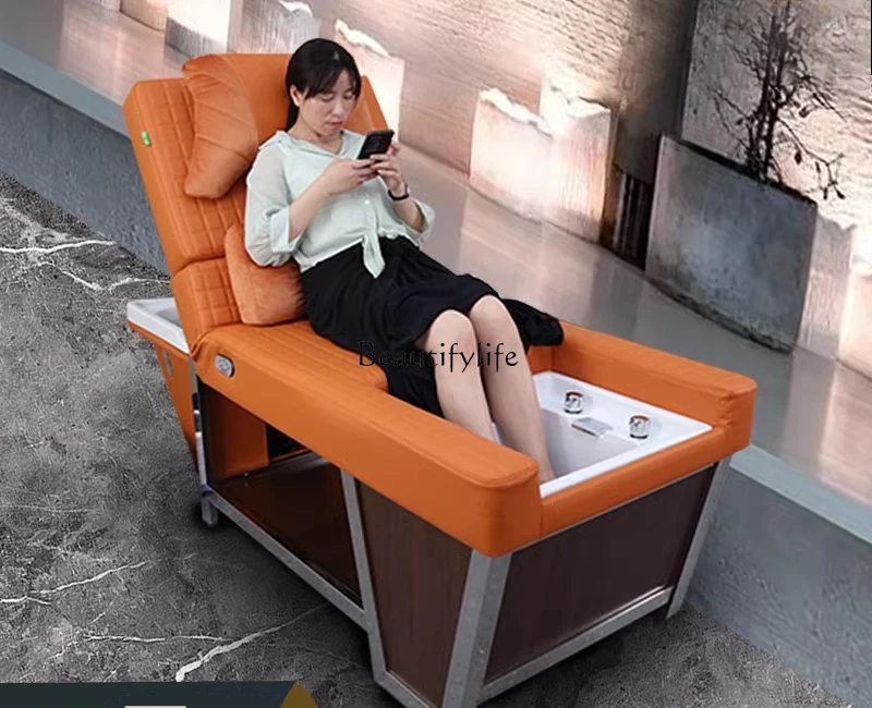 04*Hair treatment shampoo bed Wasserzirkulation begasung geschwindigkeit Warmwasserbereiter Integrierte ohren pflücken Elektrische schönheit bed