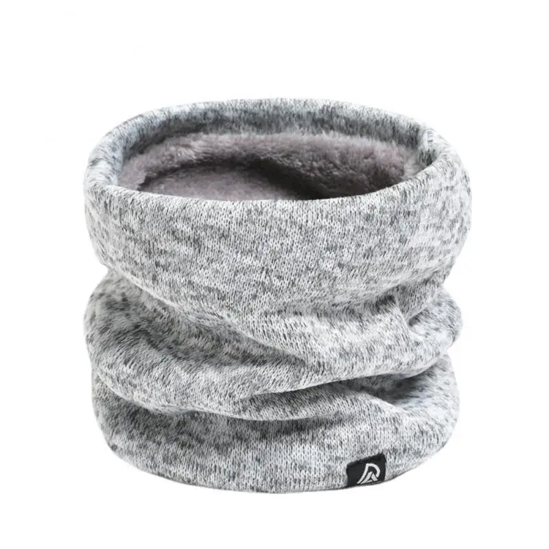 Knitted Velveted Thick 2021 New Fashion Scarf High Quality Neck Winter Scarf Warm Velveted Ring Scarf Ring Knitting Collar Solid