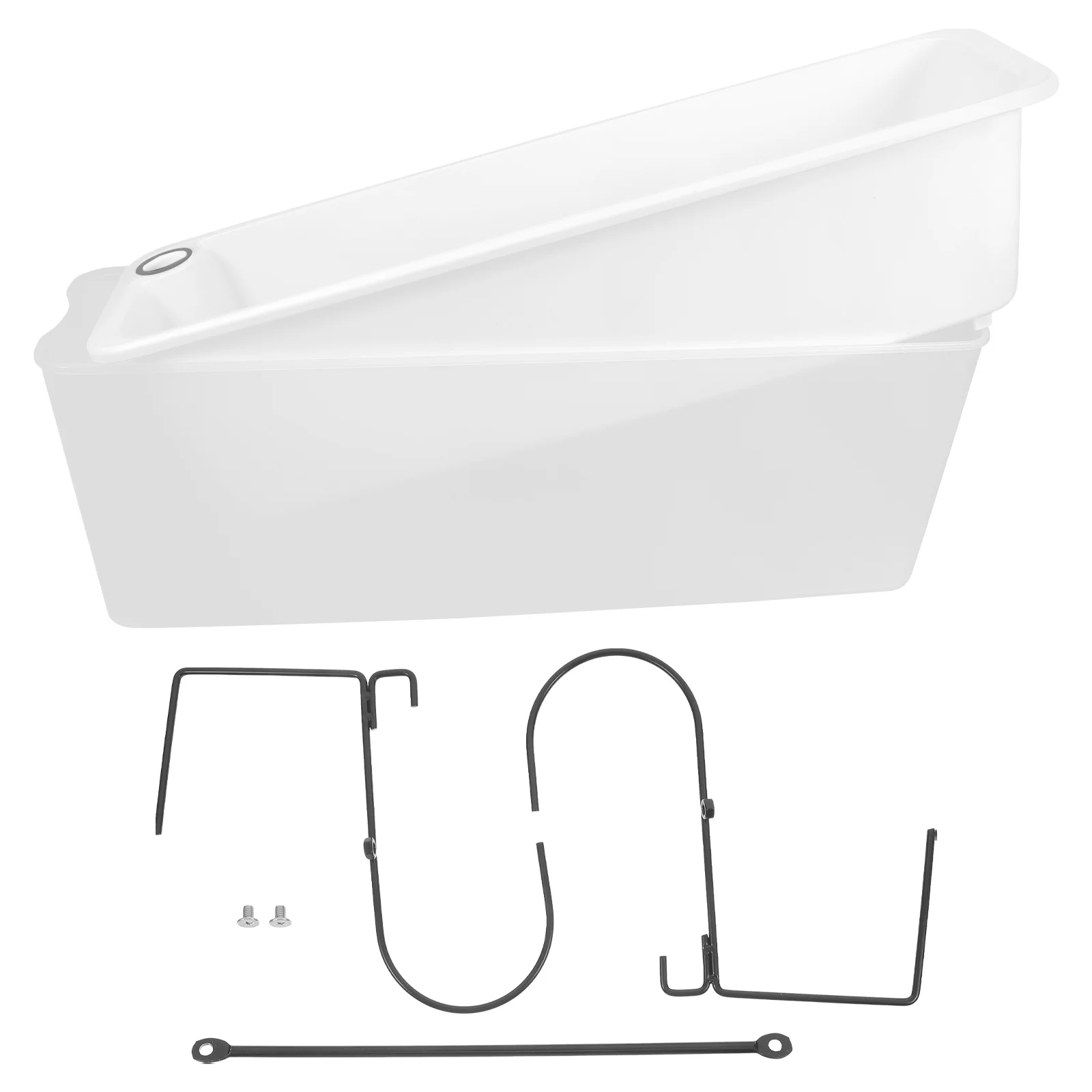 

Rectangle Garden Planter Box Indoor Outdoor Balcony Decor Trendy Functional Durable PP As Material Bracket Included