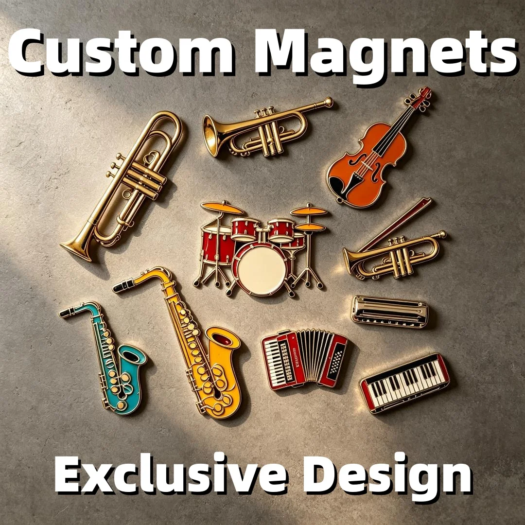 Manufacturer Wholesale Design Metal Hard Enamel Fridge Magnet Manufacture Design Your Brand Logo Customized Fridge Magnets