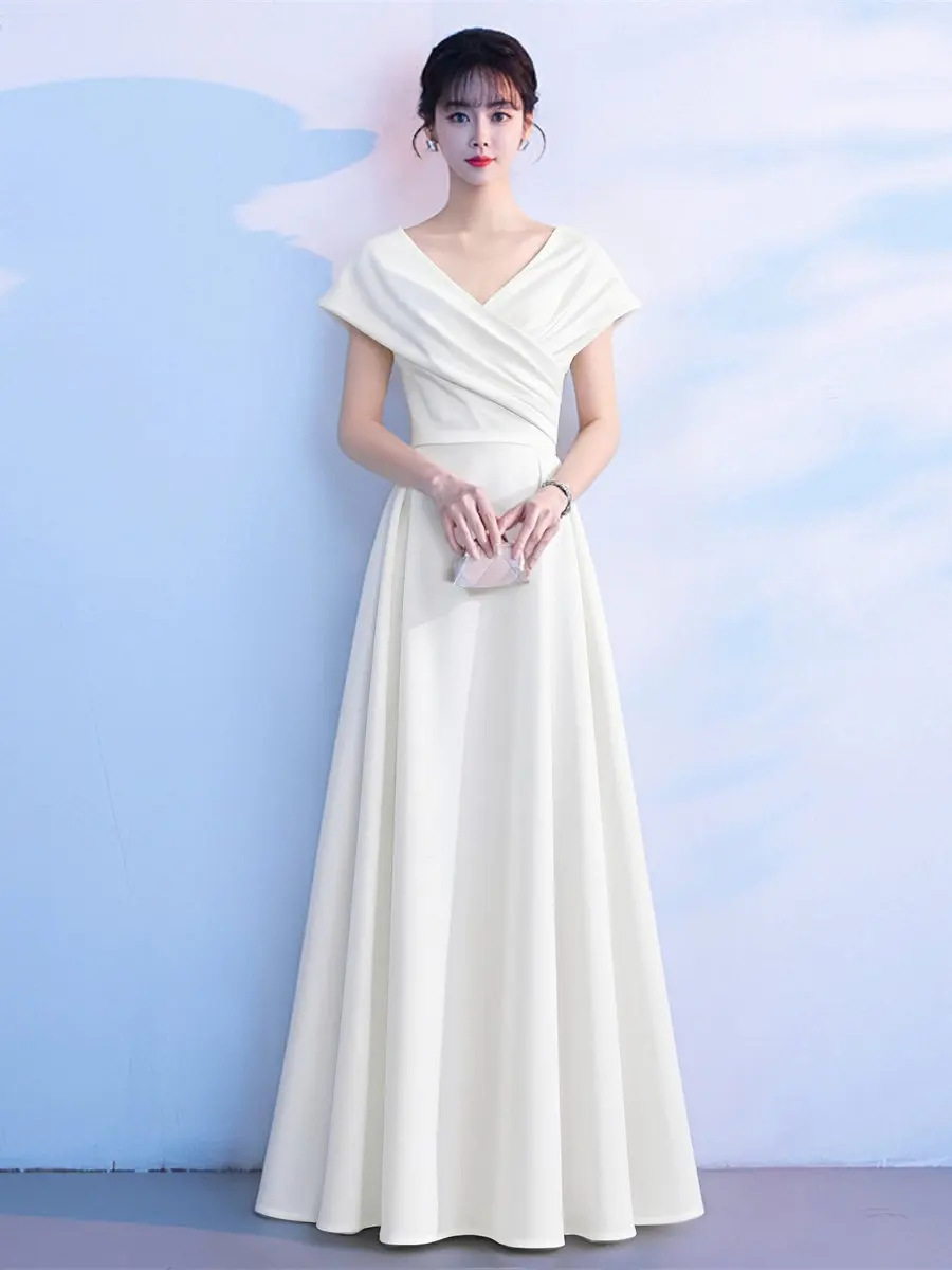 Elegant White Long …