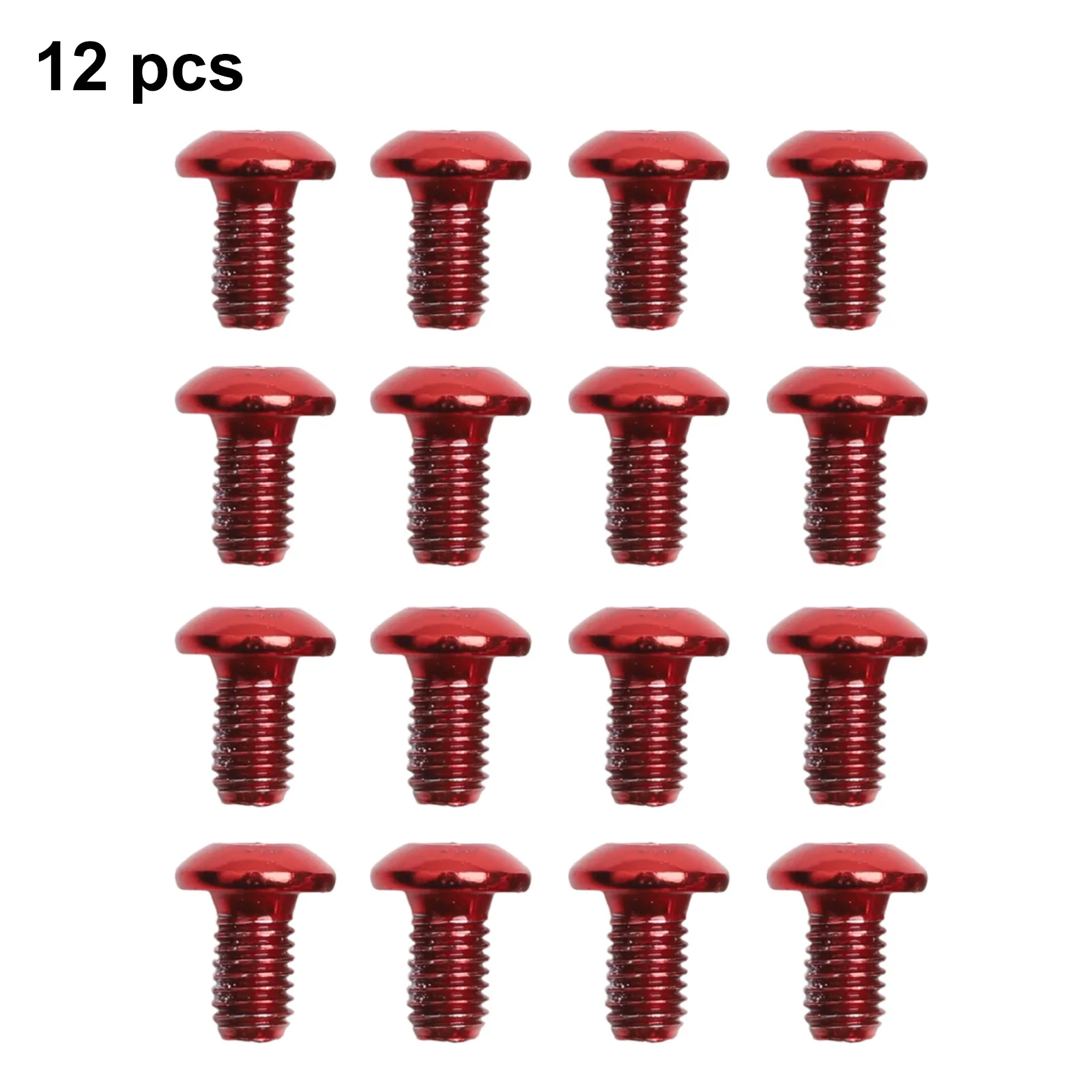 Set of 12 Aluminum Alloy Disc Brake Bolts M5*10mm for Mountain Bike For ROTORs Designed for Reliable Performance and Durability