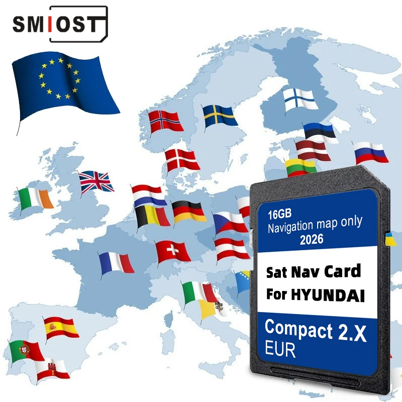 

Navigation GEN2 GPS SD Card Compact 2.X for Hyundai H1 i20 Santa Fe Grand Santa Fe Tucson Car Cover UK Europe 2026 Maps