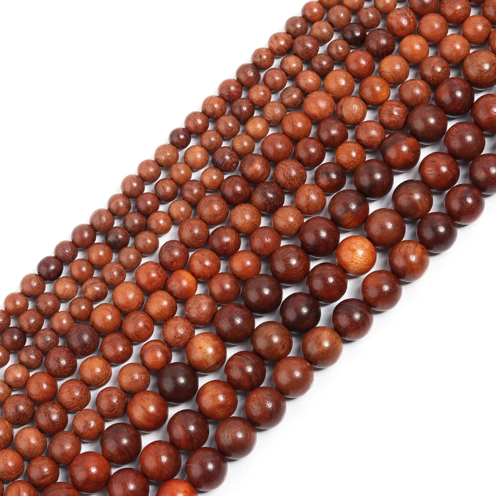 1 Strand Burmese Rosewood Beads 6/8/10mm Round Natural Wooden Beads Loose Spacer Bead For DIY Jewelry Making Bracelet Necklace