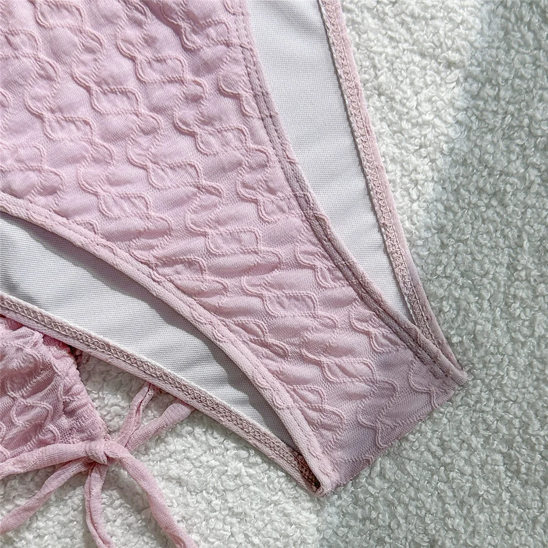 Mit Rock, Neckholder-Bikini, Damen-Badeanzug, dreiteiliges Bikini-Set, Damen-Badebekleidung, brasilianischer Badeanzug mit Polsterung, Badeanzug, Schwimmbekleidung V7071 – Detail 13