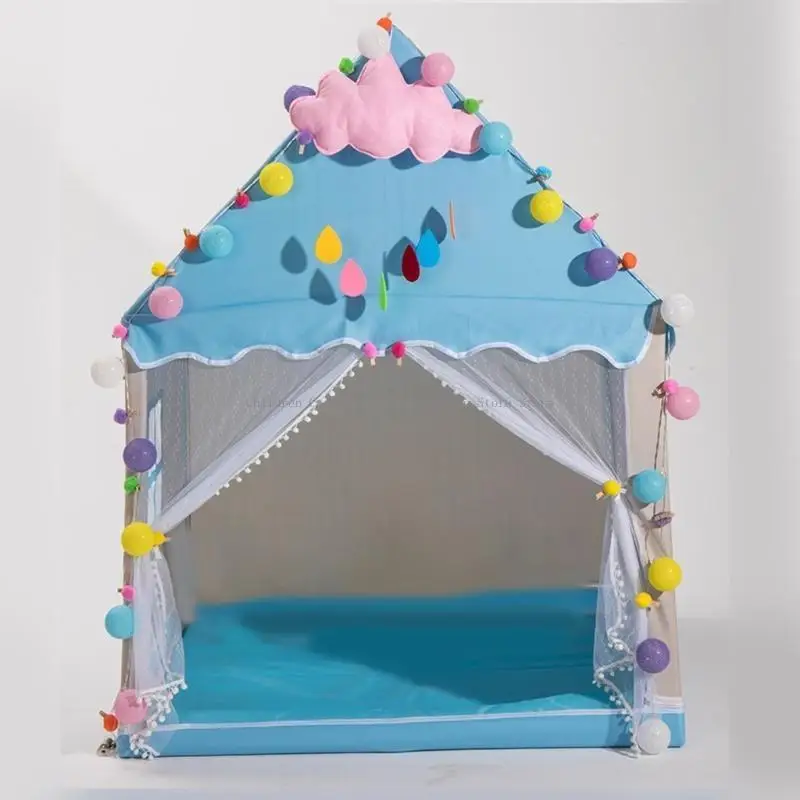 Enfants portables tente pliante tentes enfants bébé jouent maison grandes filles rose blue princesse château room décorations