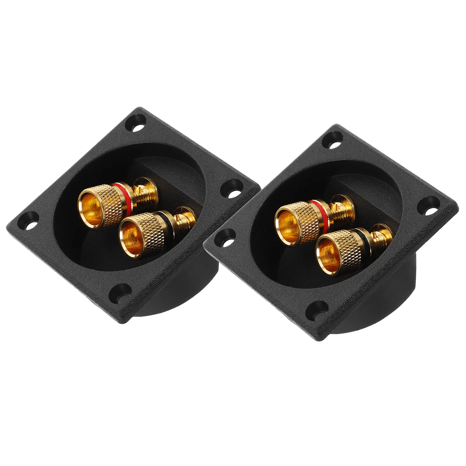 2 Pcs Speaker Junction Box Prv 65 Speakers The Plug Square Terminal Block Cup Connector for Sub Plastic Banana Jack and Plugs