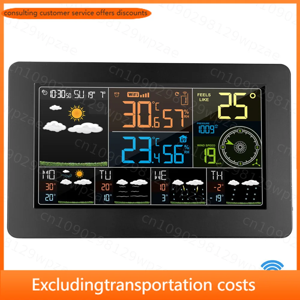 WIFI Weather Station Thermometer Temperature Hygrometer Outdoor Humidity Meter Pressure Wind Digital Forecast Weather Station