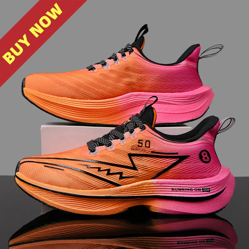 

Мужские кроссовки для марафона, противоскользящие дышащие легкие женские кроссовки с облачной подушкой, удобные тренировочные повседневные спортивные кроссовки