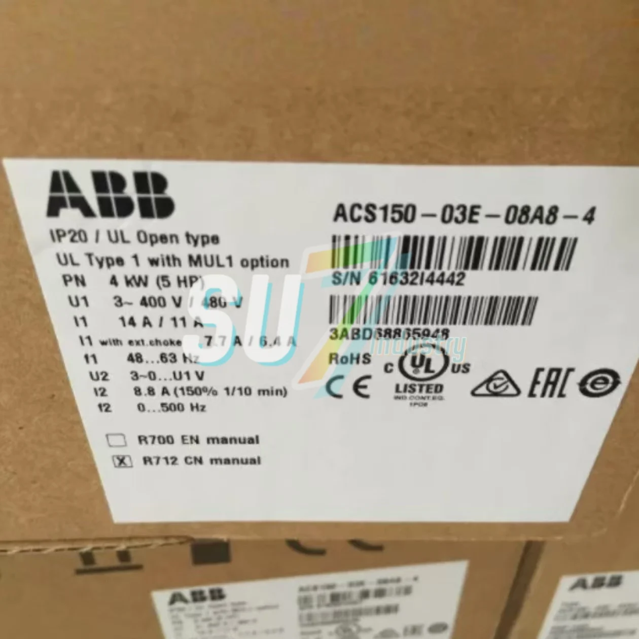 창고에 새로운 ACS150-03E-07A3-4 ACS150-03E-08A8-4 주파수 변환기