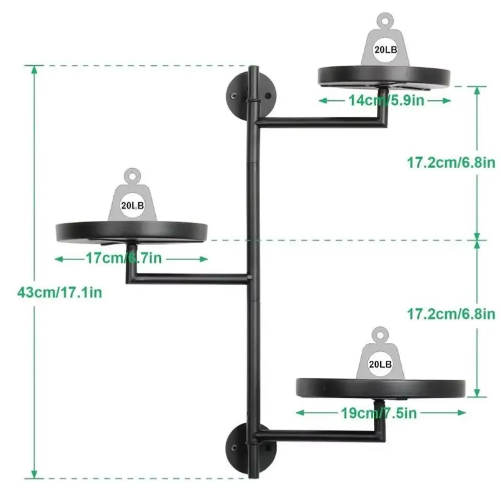 Green Plant Potted Rotating window plant stand Creative Waterproof Metal plant frame Simple Three layers of plant support Wall