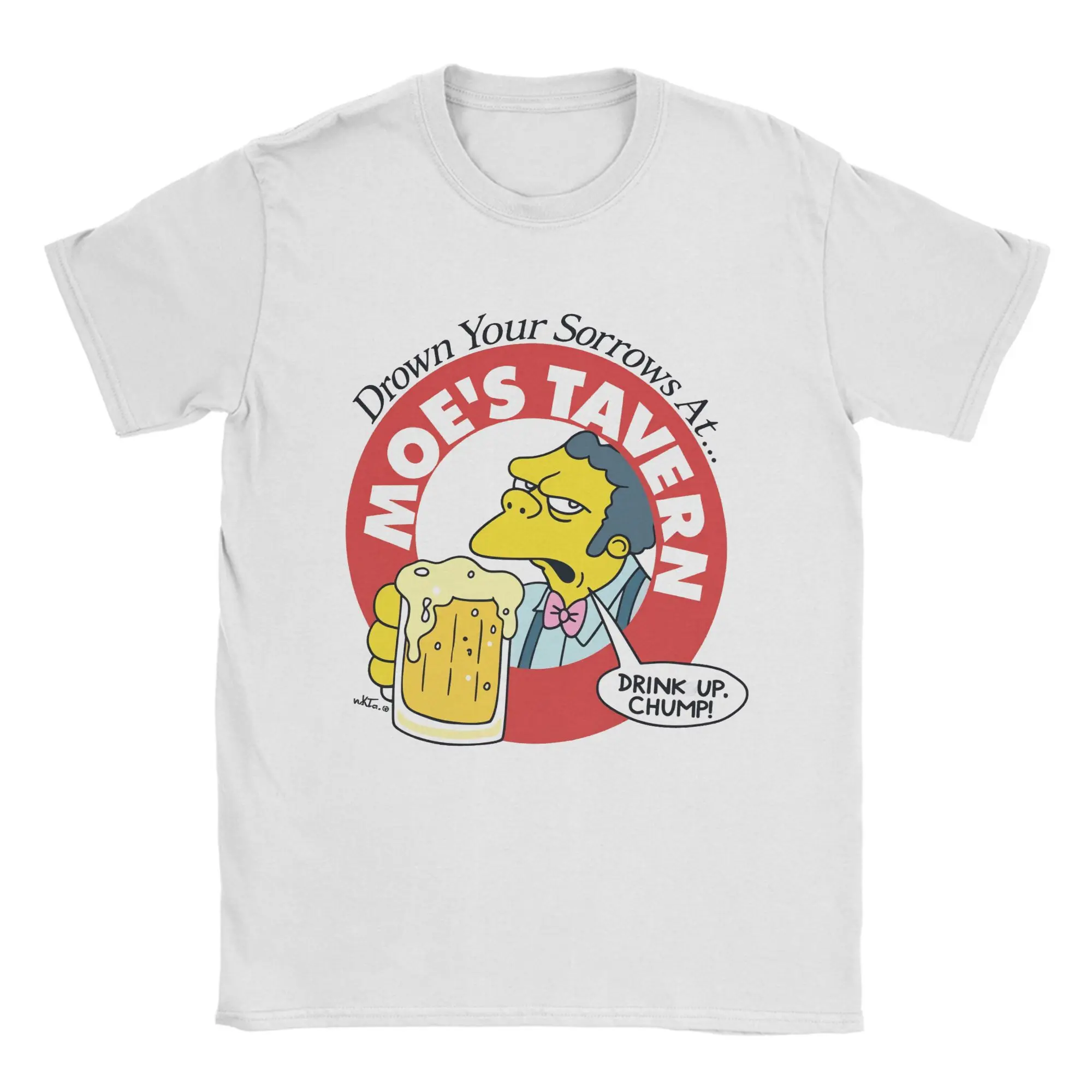 Men's T Shirts S-Simpsons  Humor Tees Short Sleeve Crew Neck T-Shirt 100% Cotton Gift Idea Tops