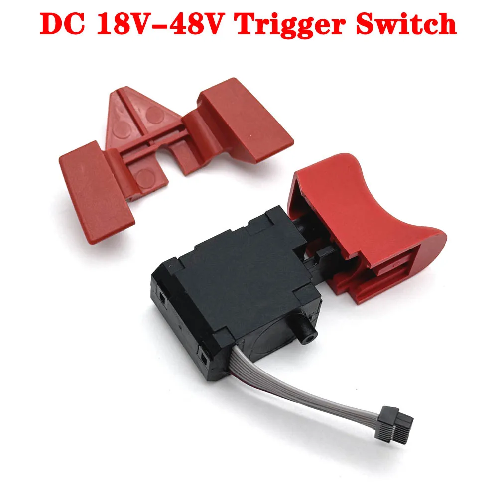 

Convenient Electric Drill Dustproof Speed Control Push Button Trigger Original Switch DC 48V Cordless Drill Switch Replacement