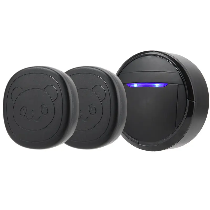 

Беспроводной дверной звонок ABCL для собак с кнопкой SOS, водонепроницаемый, с 2 передатчиками и 1 приемником, для вызова питомца у двери дома, вилка EU