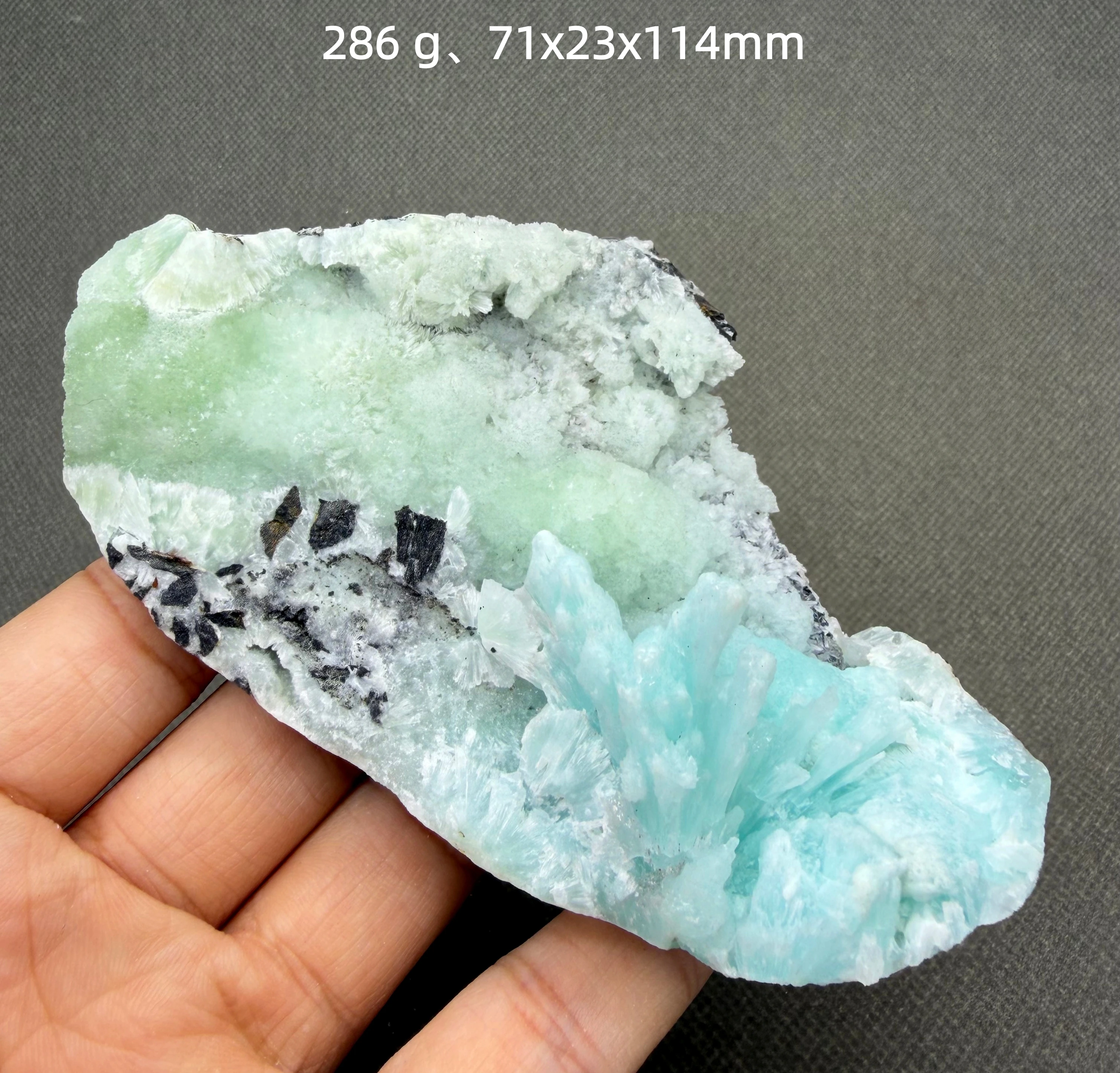 Natural Blue Aragonite Crystal Cluster Radiating Needles Pale Blue Mineral Specimen Home Decor