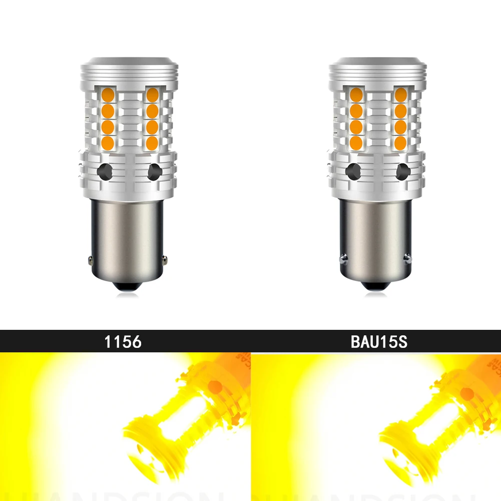 

Ruiandsion 1156 BA15S Base LED Bulb Car Turn Light Brake Tail Lights Bulbs BAU15S Signal Lamps For Auto Reversing Light Yellow