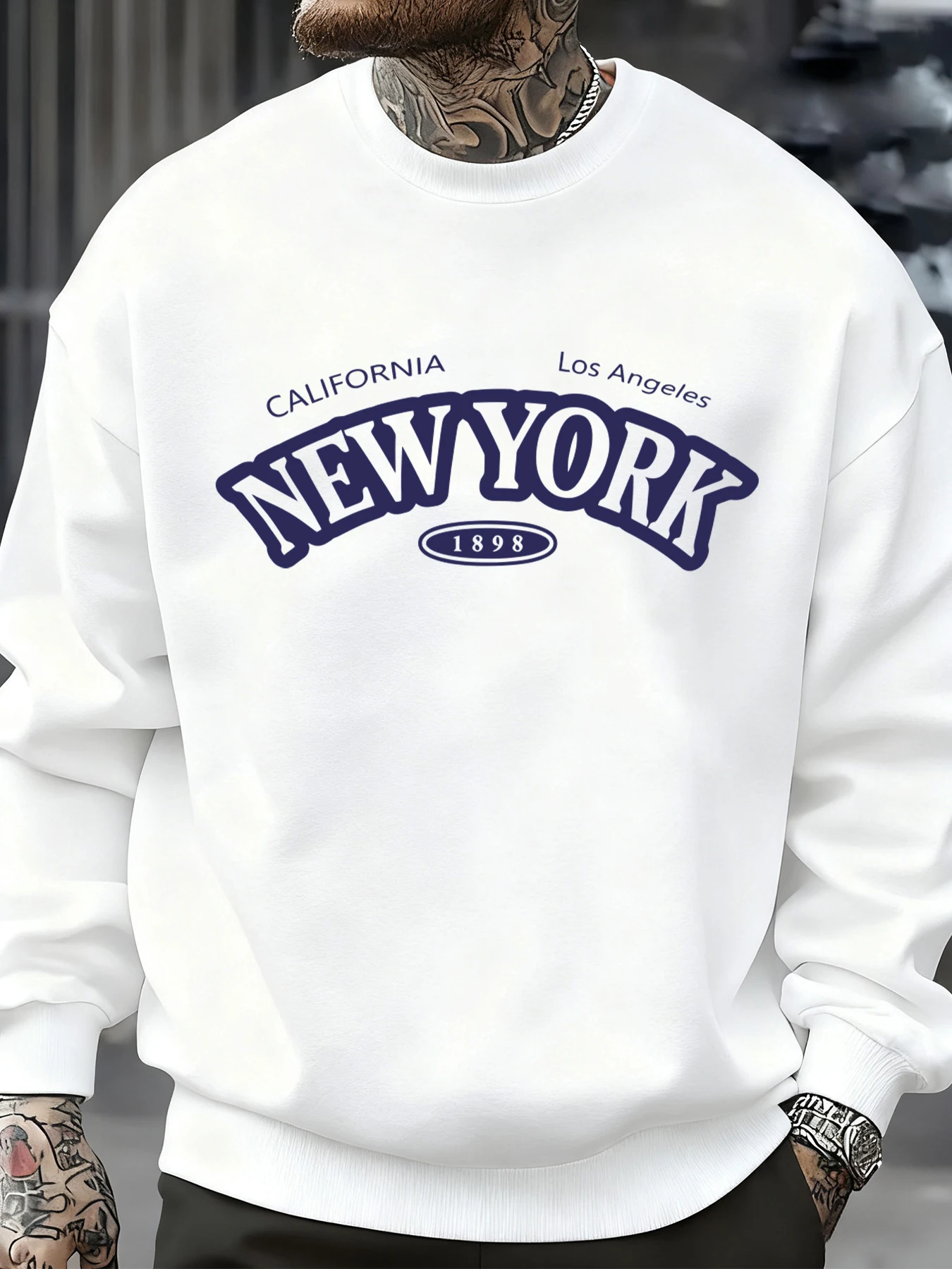 

Нью-Йоркская Калифорния, Лос-Анджелес, мужская толстовка с узором, повседневная спортивная одежда, модные пуловеры в стиле хип-хоп, флисовая одежда, осенние топы