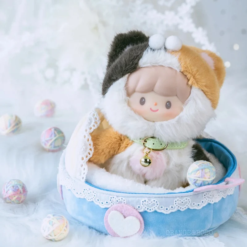 Zhuo Wang My Little Cat Series Doll Clothes Handmade Cute Doll Accessories Cotton Doll Cradle Storage Box Zhuo Da Wang Cat Serie