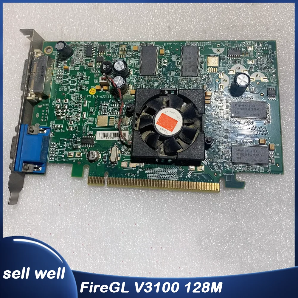 FireGL V3100 128M For DE-LL ATI  PCI-E VGA+DVI